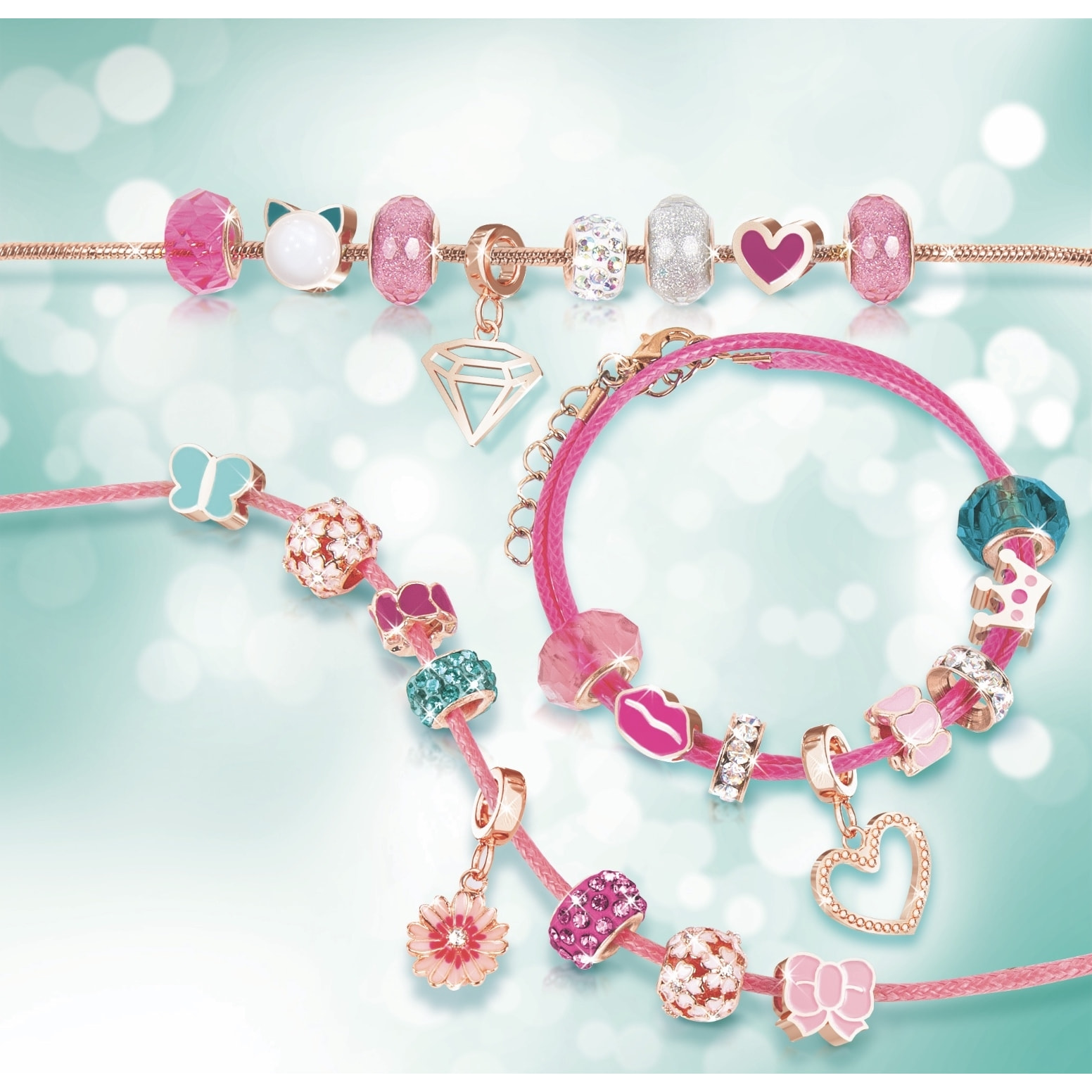 Braccialetti Halo Charms - Rosa