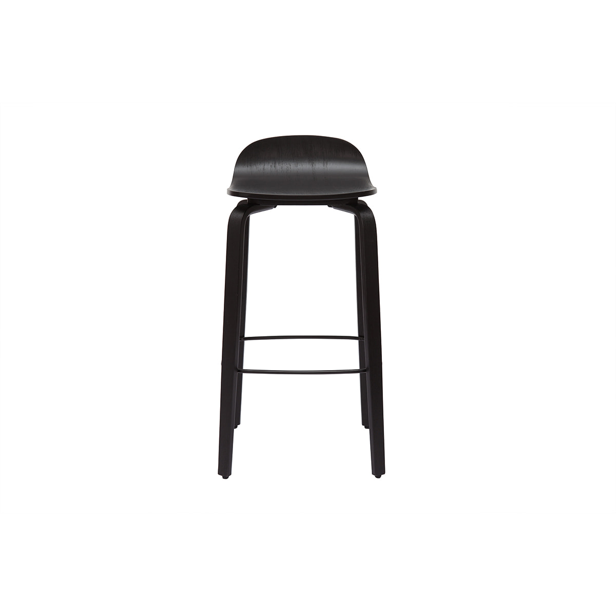 Tabourets de bar vintage bois noir H68 cm (lot de 2) OBRA