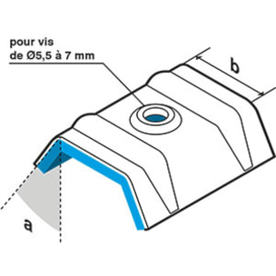 Cavalier bac acier SCELL-IT Type E1- Gris clair RAL7035 - Sachet de 100 - CAV-TE1-7035