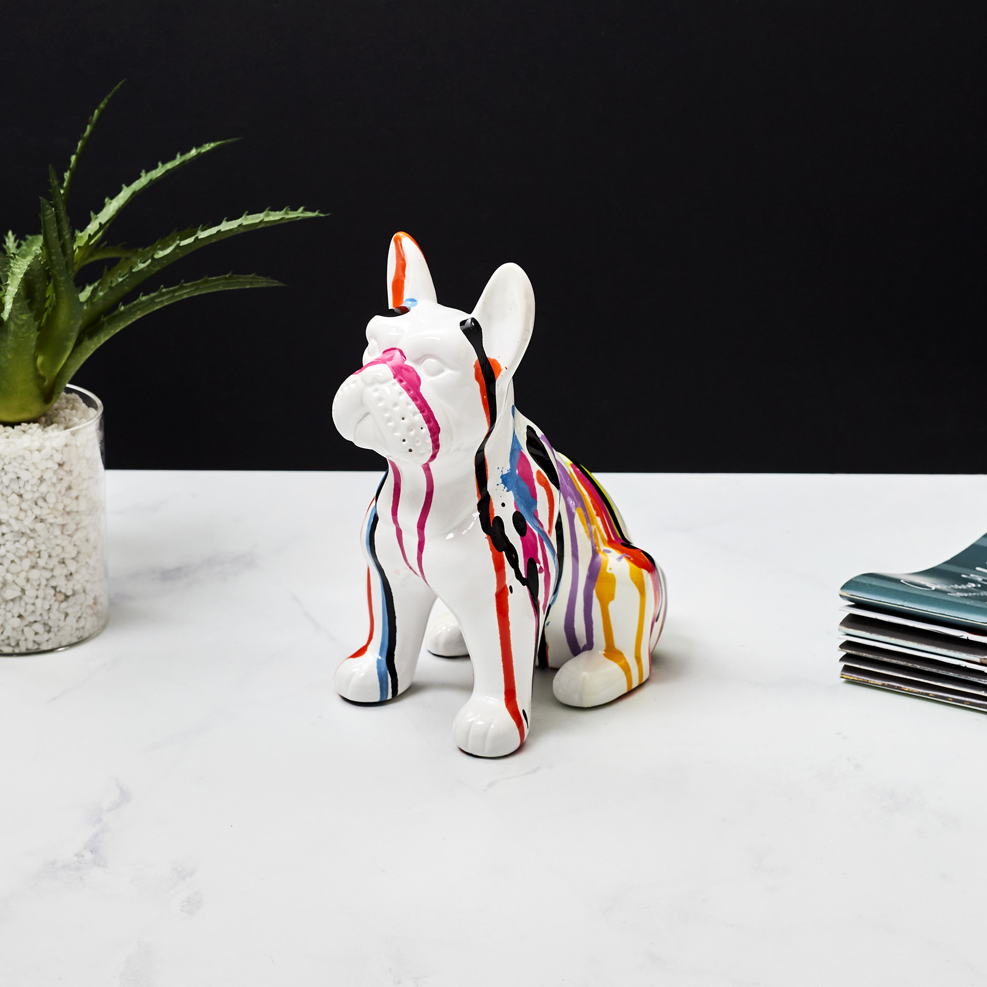 Bulldog Ceramique Coulures 20cm