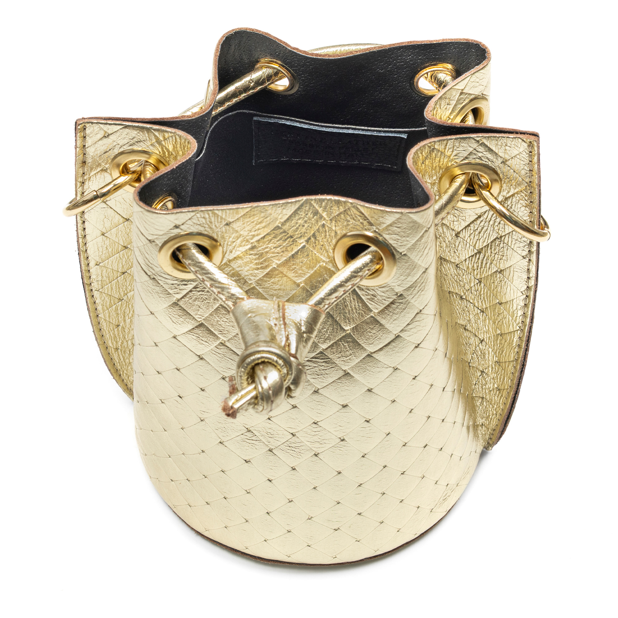 Primavera bolso de mano mujer. Piel auténtica Gamuza con grabado entrelazado y lacada brillante.