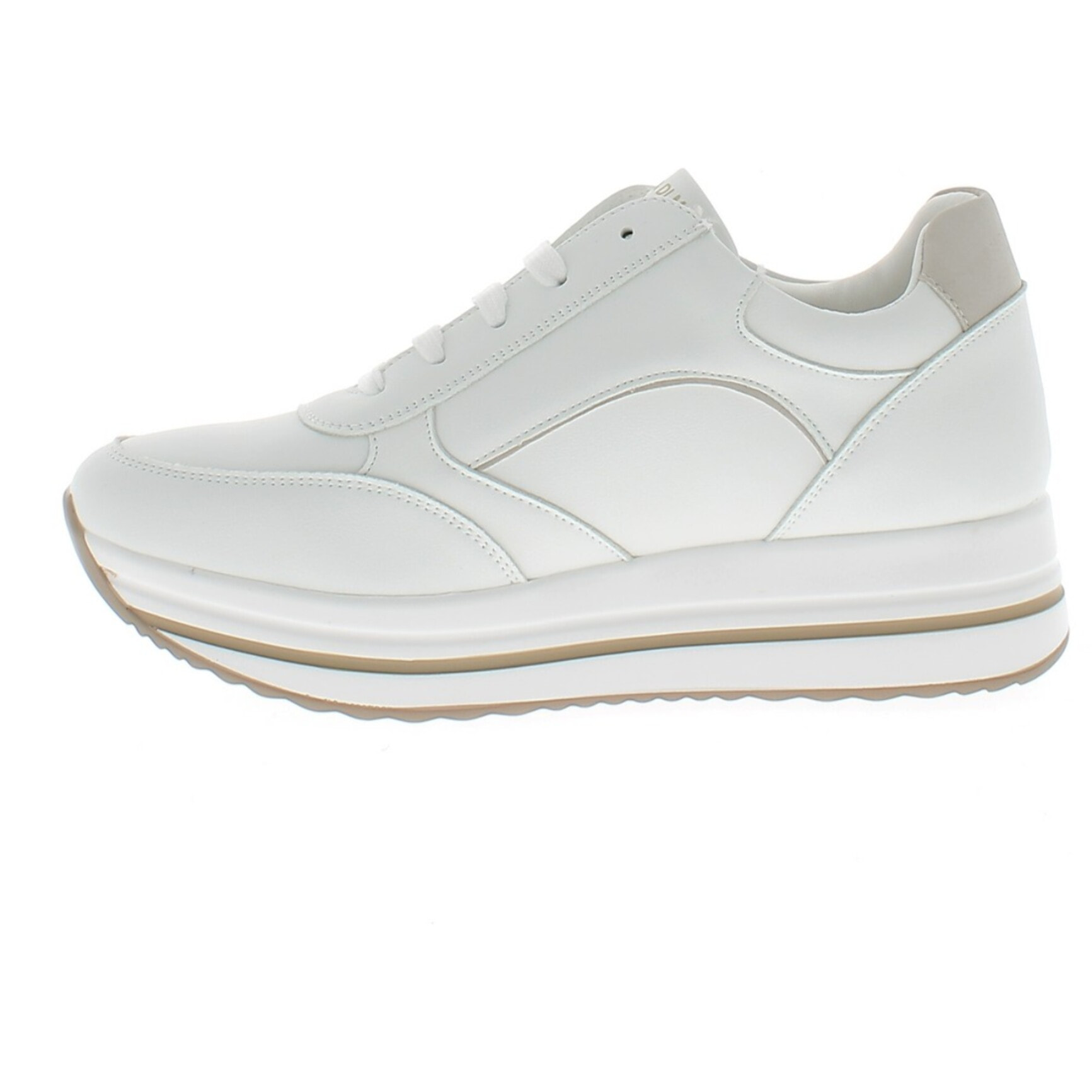 Armata di Mare Scarpe Donna Sneakers Casual Zip Laterale con Soletta in Memory Foam AMD S51H64 White Gold