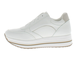 Armata di Mare Scarpe Donna Sneakers Casual Zip Laterale con Soletta in Memory Foam AMD S51H64 White Gold