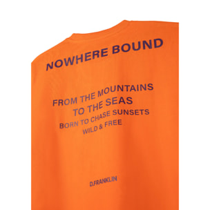 Camiseta de Hombre Nowhere Bound Naranja / Morado D.Franklin