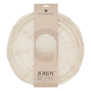 Lanterne boule Jordy en lin D.43cm blanc