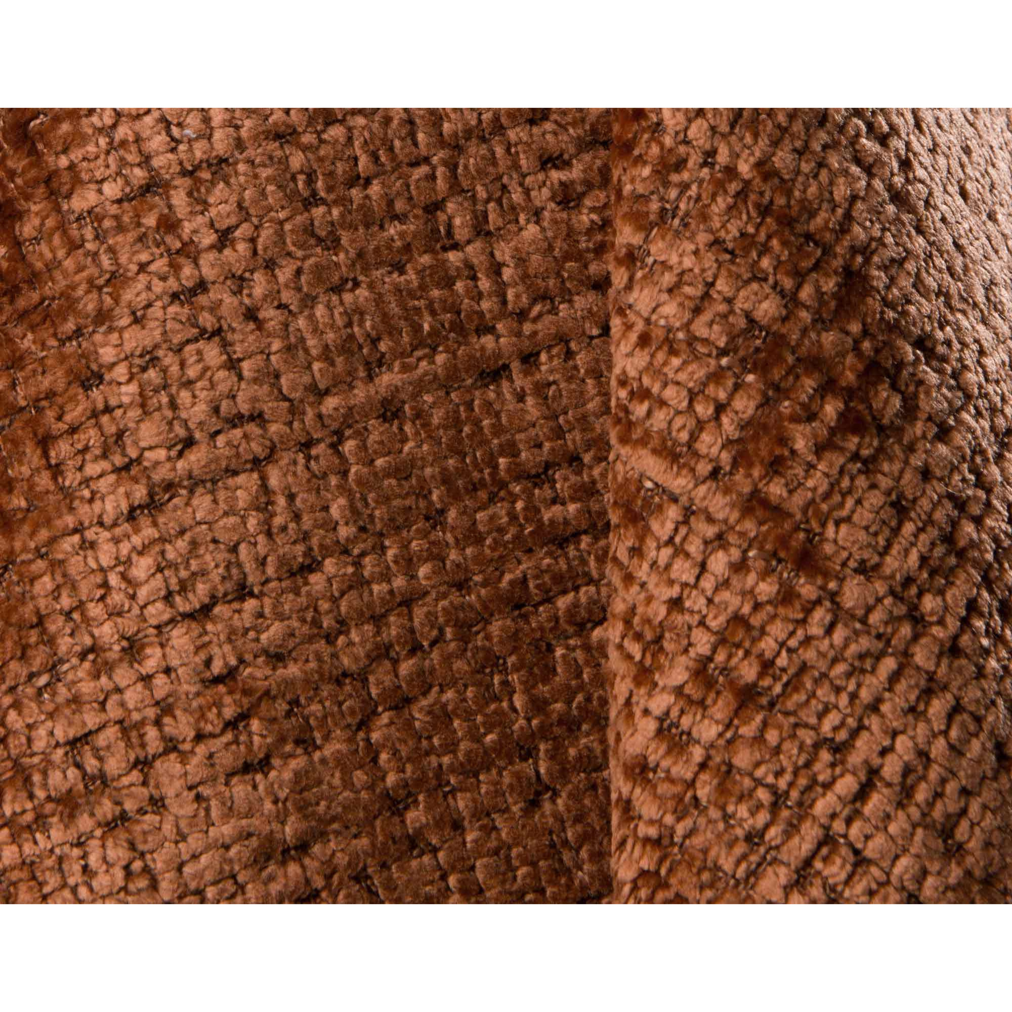 Miro - Canapé d'angle droit 4 places convertible avec coffre en velours texturé - Rouille