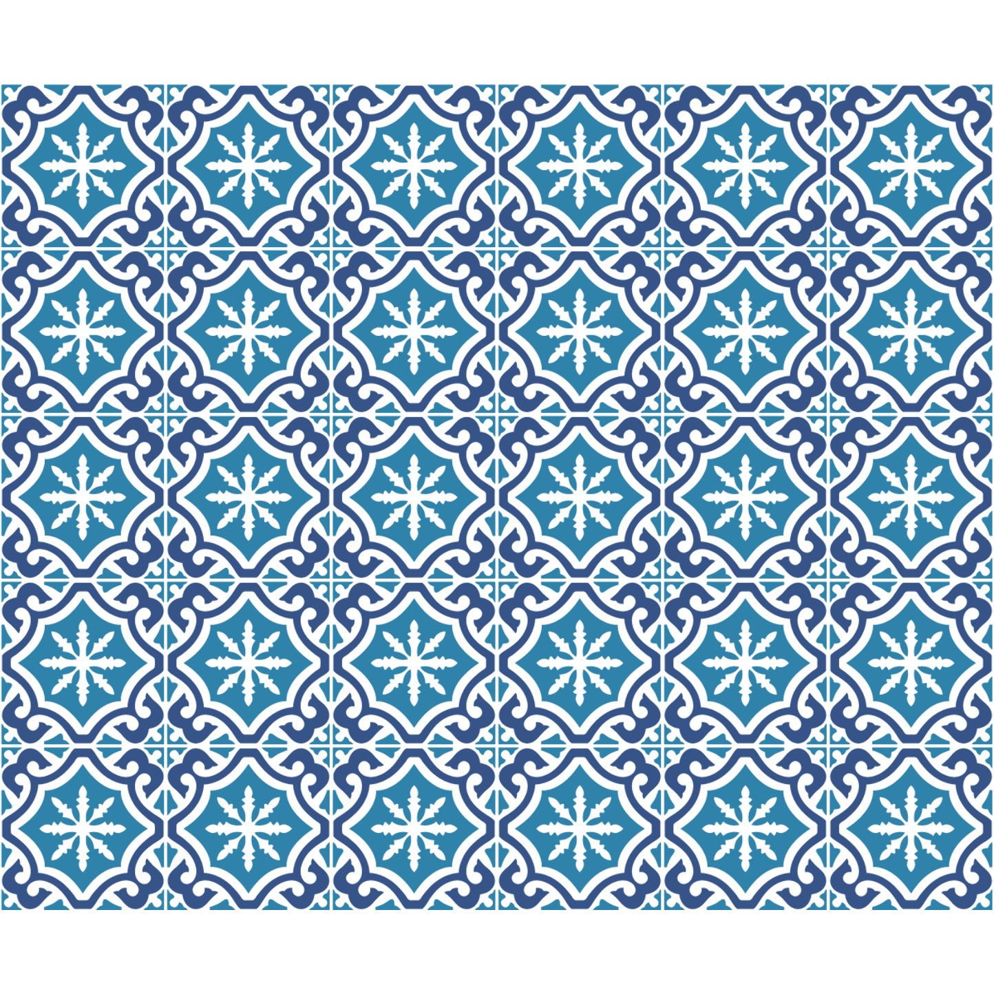Stickers muraux - Sticker Mural Carrelage adhésif Cuisine Salle de Bain - 30 STICKERS CARREAUX DE CIMENT AZULEJOS ALISSA