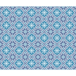Stickers muraux - Sticker Mural Carrelage adhésif Cuisine Salle de Bain - 30 STICKERS CARREAUX DE CIMENT AZULEJOS ALISSA