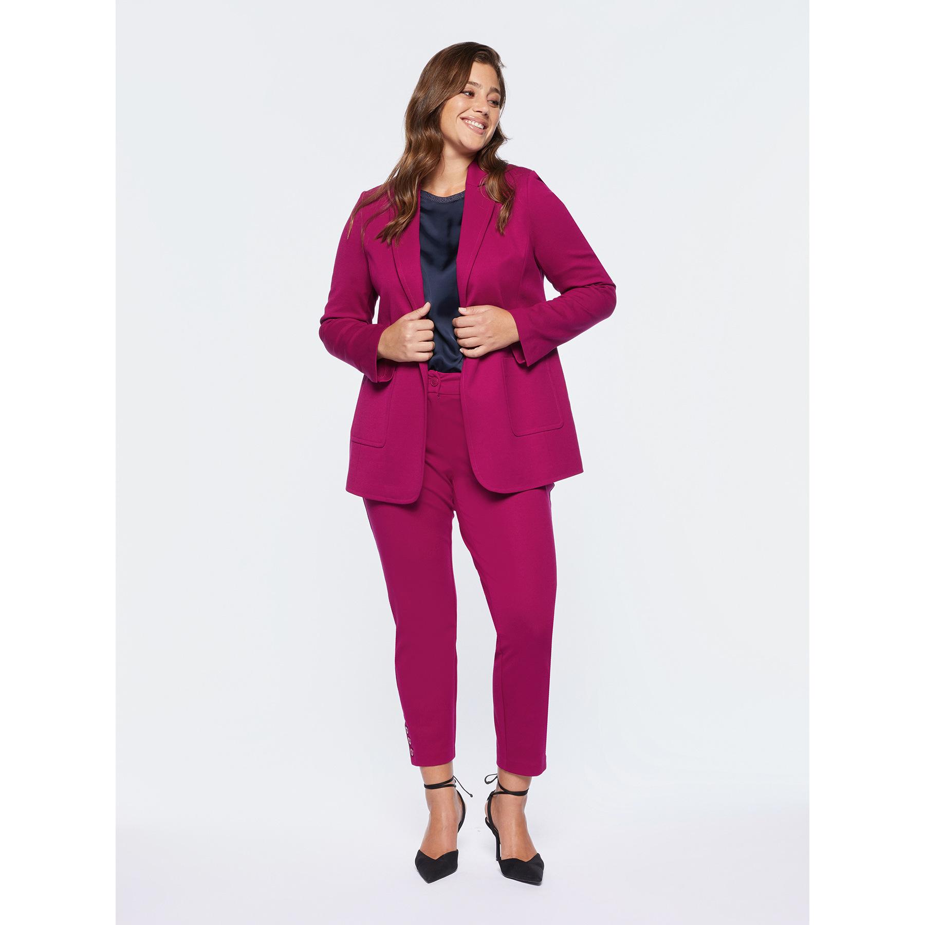 Fiorella Rubino - Blazer de punto milano - Fuchsia