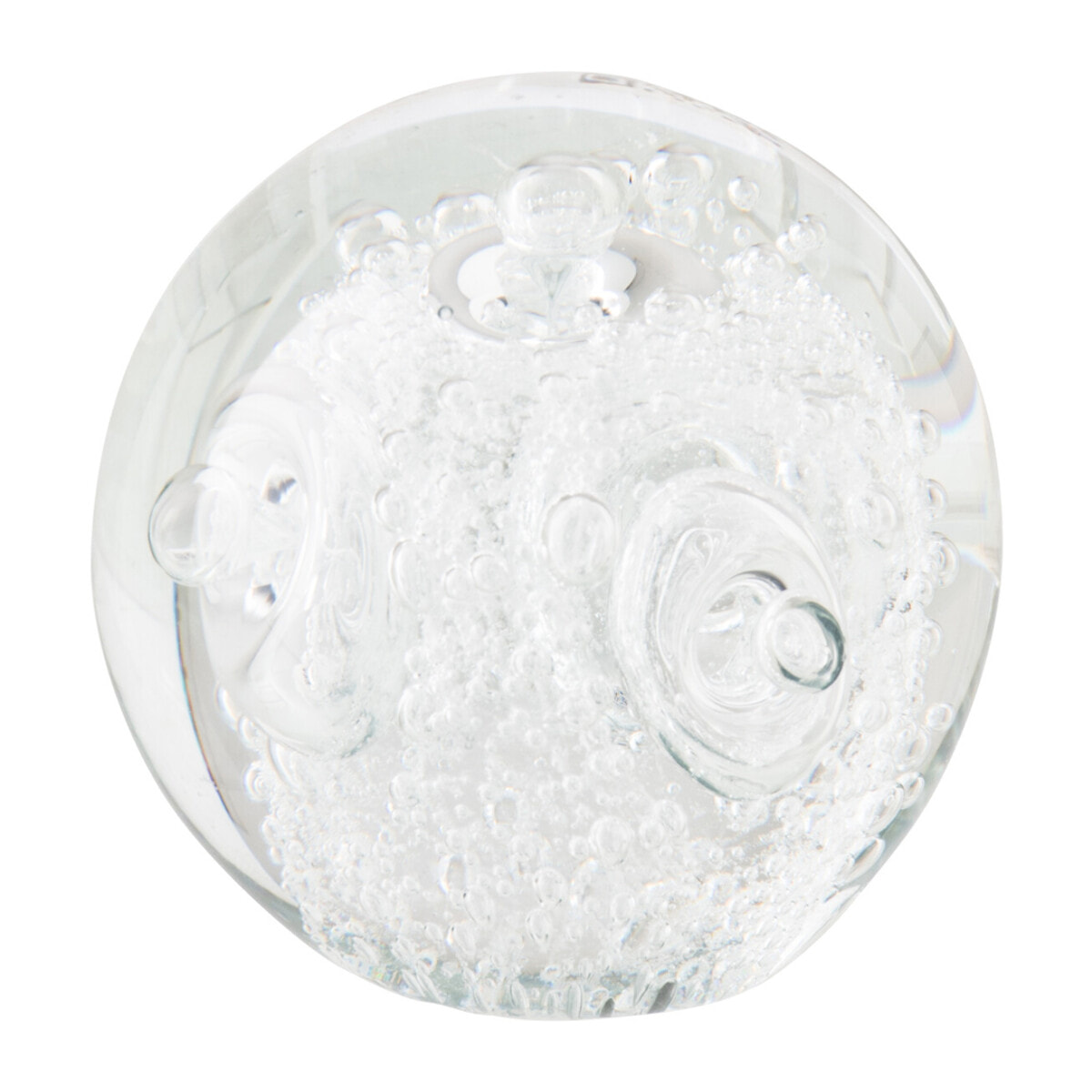 J-Line Presse-papier Anneaux Balle - verre - transparent - small