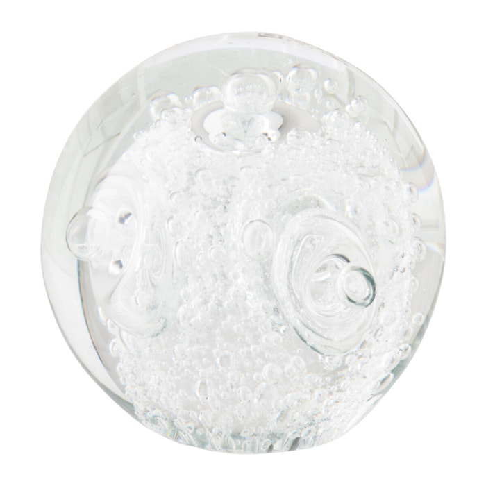 J-Line Presse-papier Anneaux Balle - verre - transparent - small