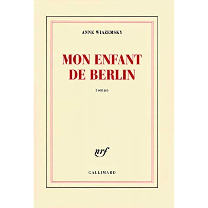 Wiazemsky,Anne | Mon enfant de Berlin | Livre d'occasion