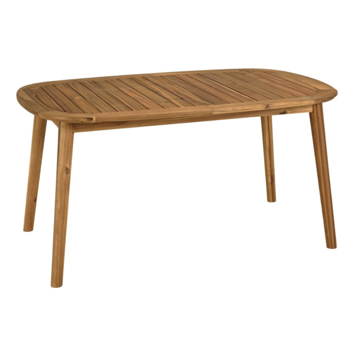 VICK - Table de jardin extensible en acacia huilé 150/200x100cm