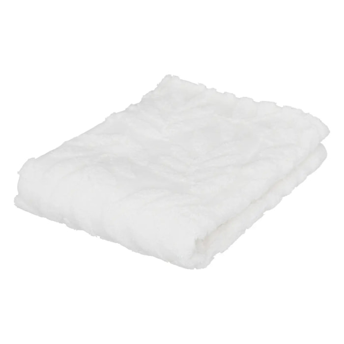 Serviette de toillette "Cisel" - coton - blanc - 30x50 cm