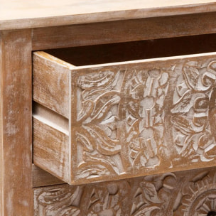 Commode "Shirel" manguier 3 tiroirs