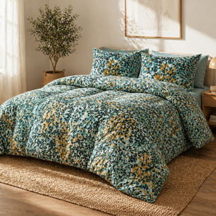 Parure De Couette 3pcs avec Taies oreiller 100% Coton 57 Fils/cm2-telma