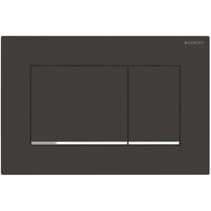 Sigma30 Plaque de déclenchement double touche, Noir mat/chrome (Sigma30-M)