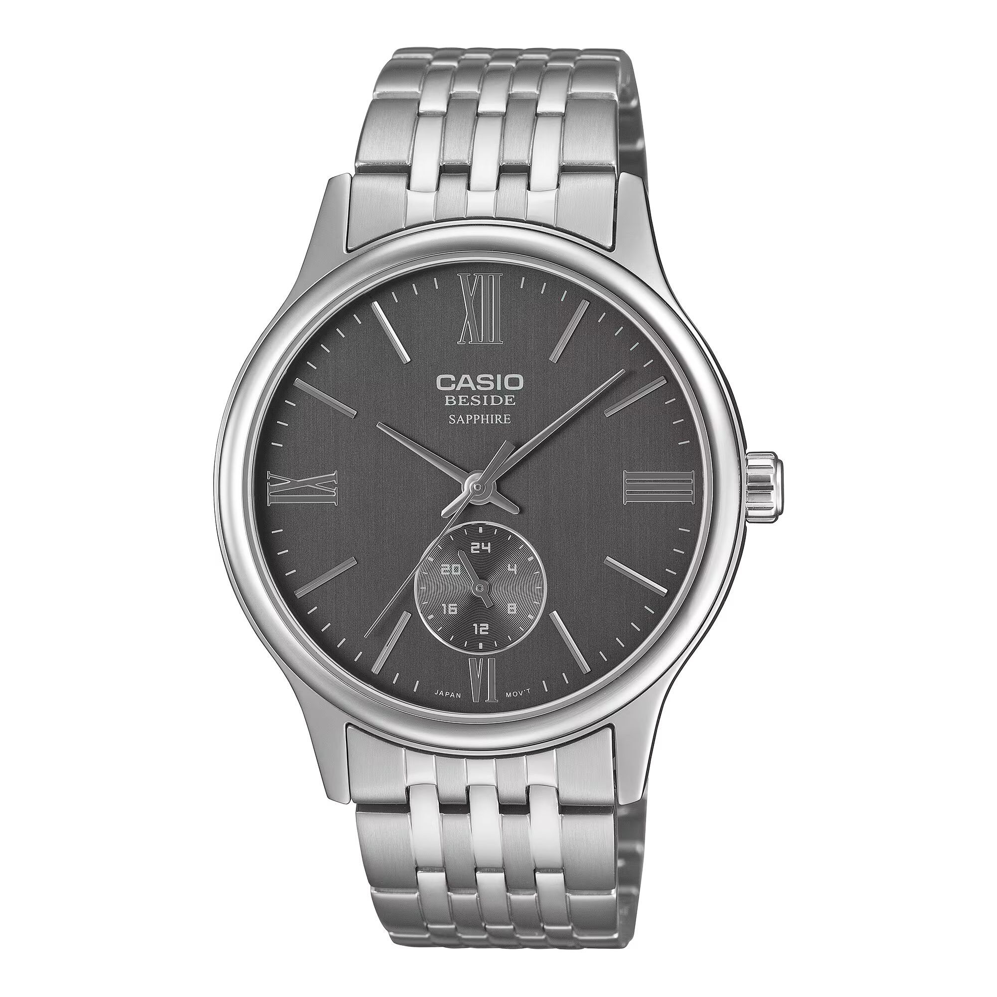 Reloj Casio BMS-100D-8A Hombre Analogico Cuarzo con Correa de Acero inoxidable