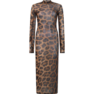 PHILIPP PLEIN Vestido largo LEOPARD