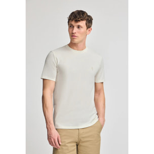 Camiseta color crudo básica de cuello redondo y bordado Rigby Best