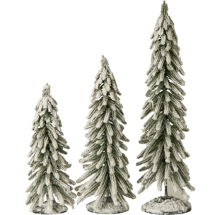 J-Line sapin de Noël avec neige - PET - vert foncé/blanc - large
