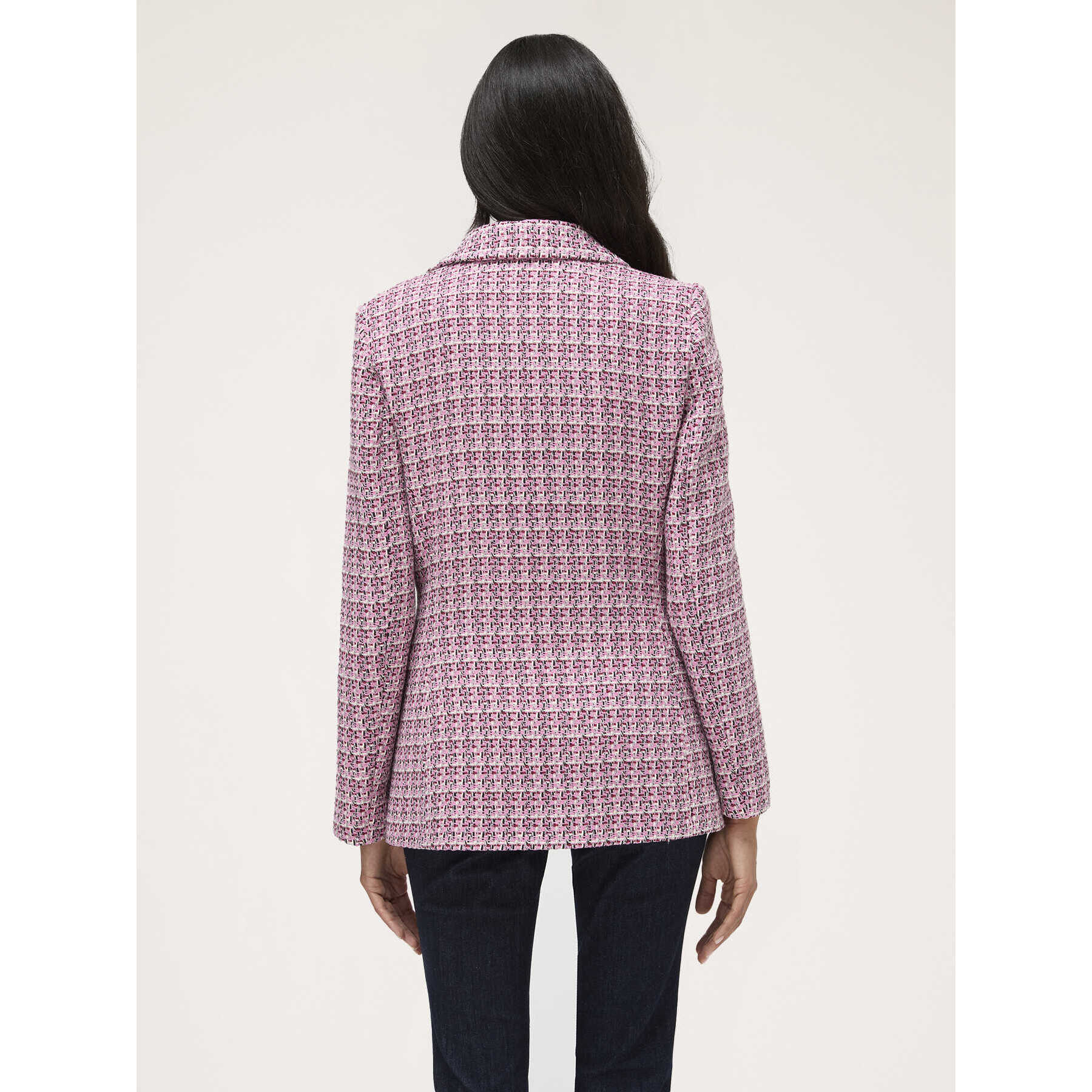 Motivi - Chaqueta de doble abotonadura en tweed - Rosa
