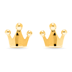 Pendientes Shika acabado oro amarillo 18k