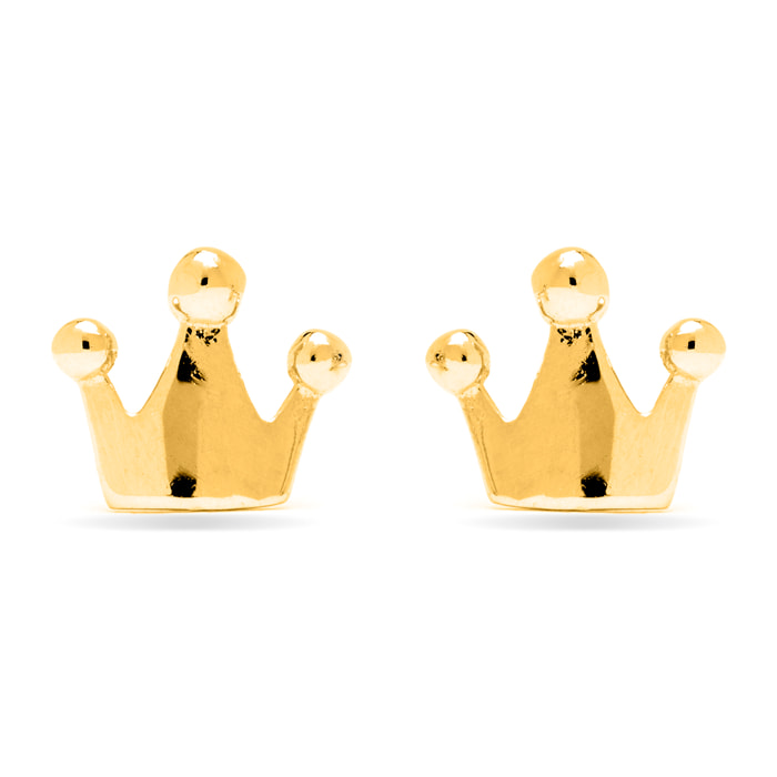 Pendientes Shika acabado oro amarillo 18k