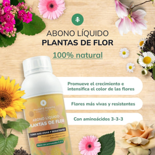 PLANETA HUERTO | Abono Líquido Plantas de Flor 250 ml Fertilizante Especial - Abono para el Crecimiento y Floración de Plantas de Interior y Exterior