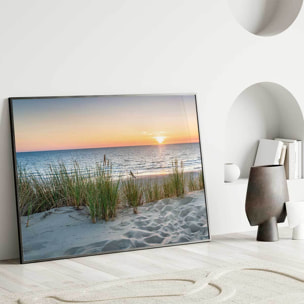 Affiche paysage océan affiche encadrée Affiche + cadre en métal - Noir