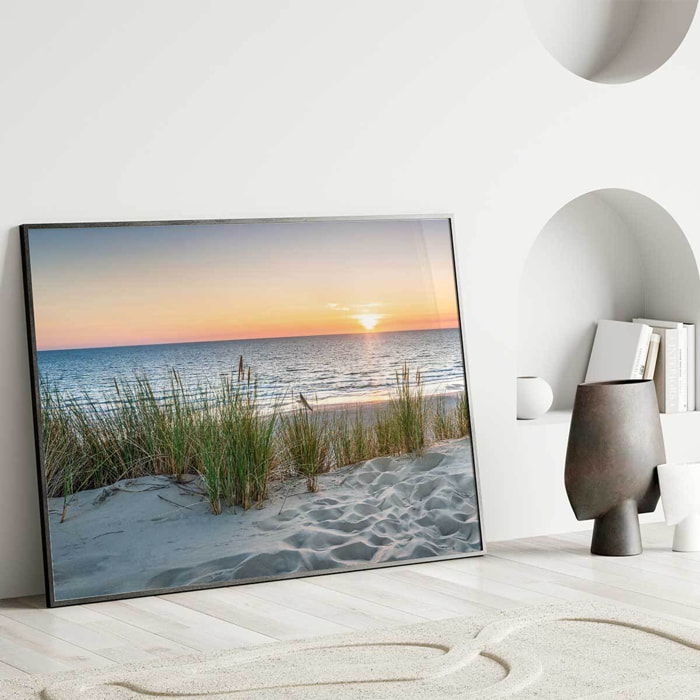 Affiche paysage océan affiche encadrée Affiche + cadre en métal - Noir