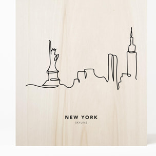 Cuadro de madera New York Skyline Alto: 40 Largo: 30 Ancho: 1