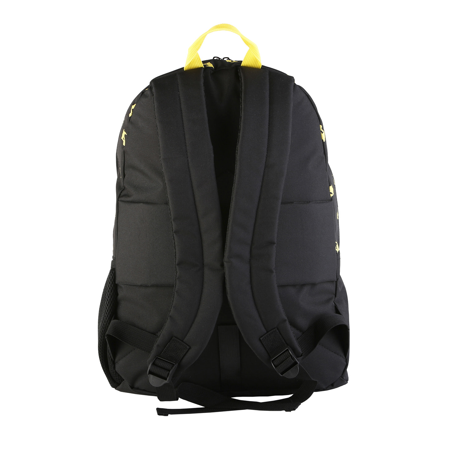 Pokemon Pikachu mochila primaria doble compartimento + carro  con protección lateral y stoper frontal, 4 ruedas multidireccionales.
