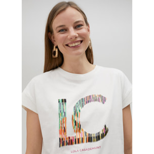 Maglietta con logo multirighe