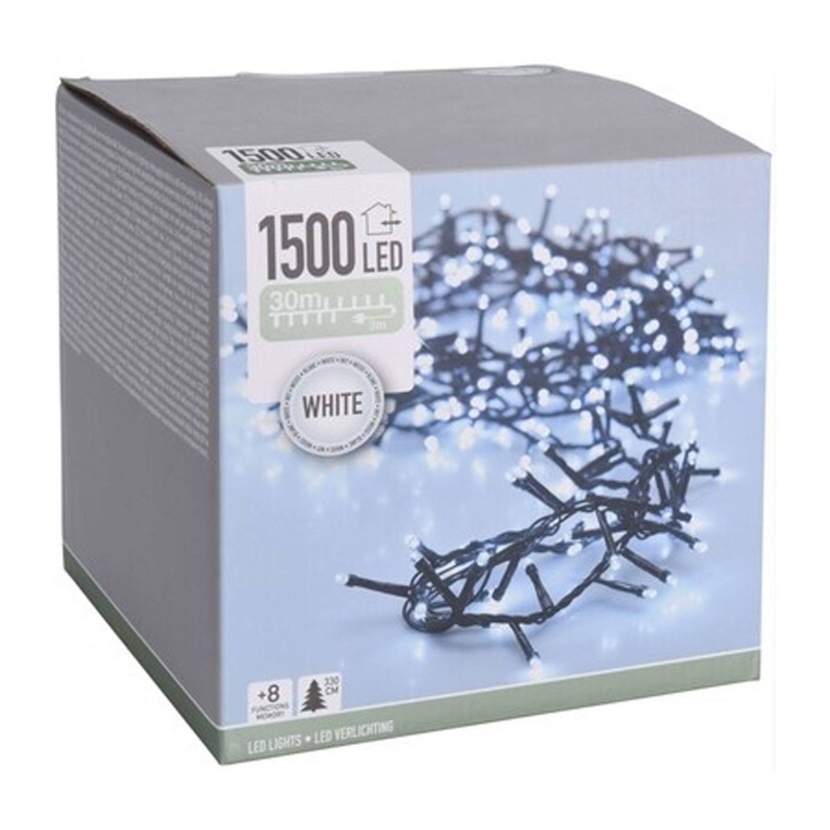 Guirnalda de iluminación navideña con 1500 led blanco - 30 metros