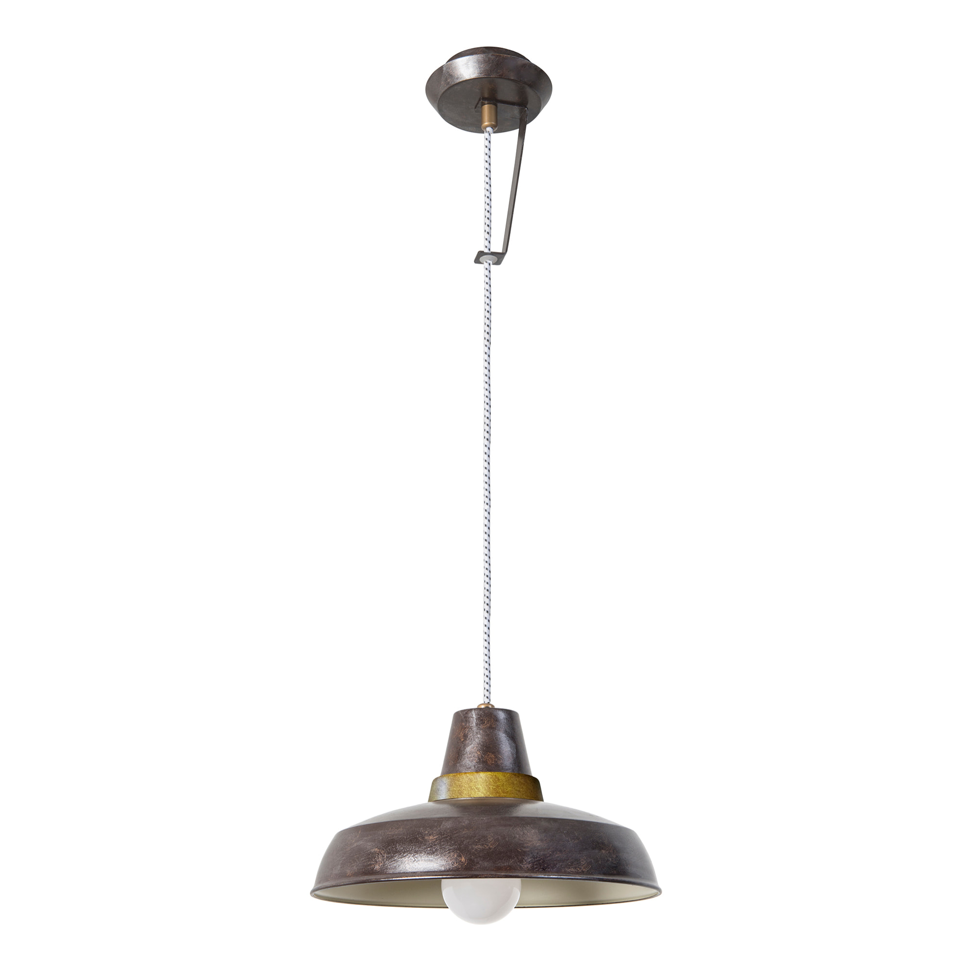 LEDS·C4 Lámpara Colgante Vintage E27 60W Ámbar Dorado 422Lm