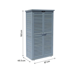 Armoire de jardin "Space" - 87 x 46.5 x 160 cm - Bleu ciel