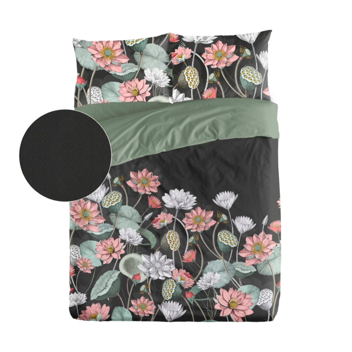 Housse de couette ninfa noir