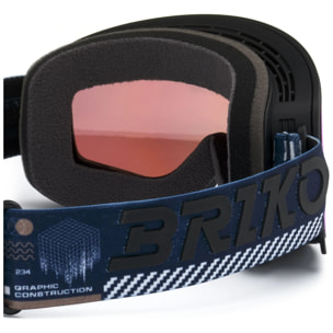 Maschere /Occhiali Protettivi Briko Uomo Donna Blu Ingrid Sharp Lite 2 Lenses