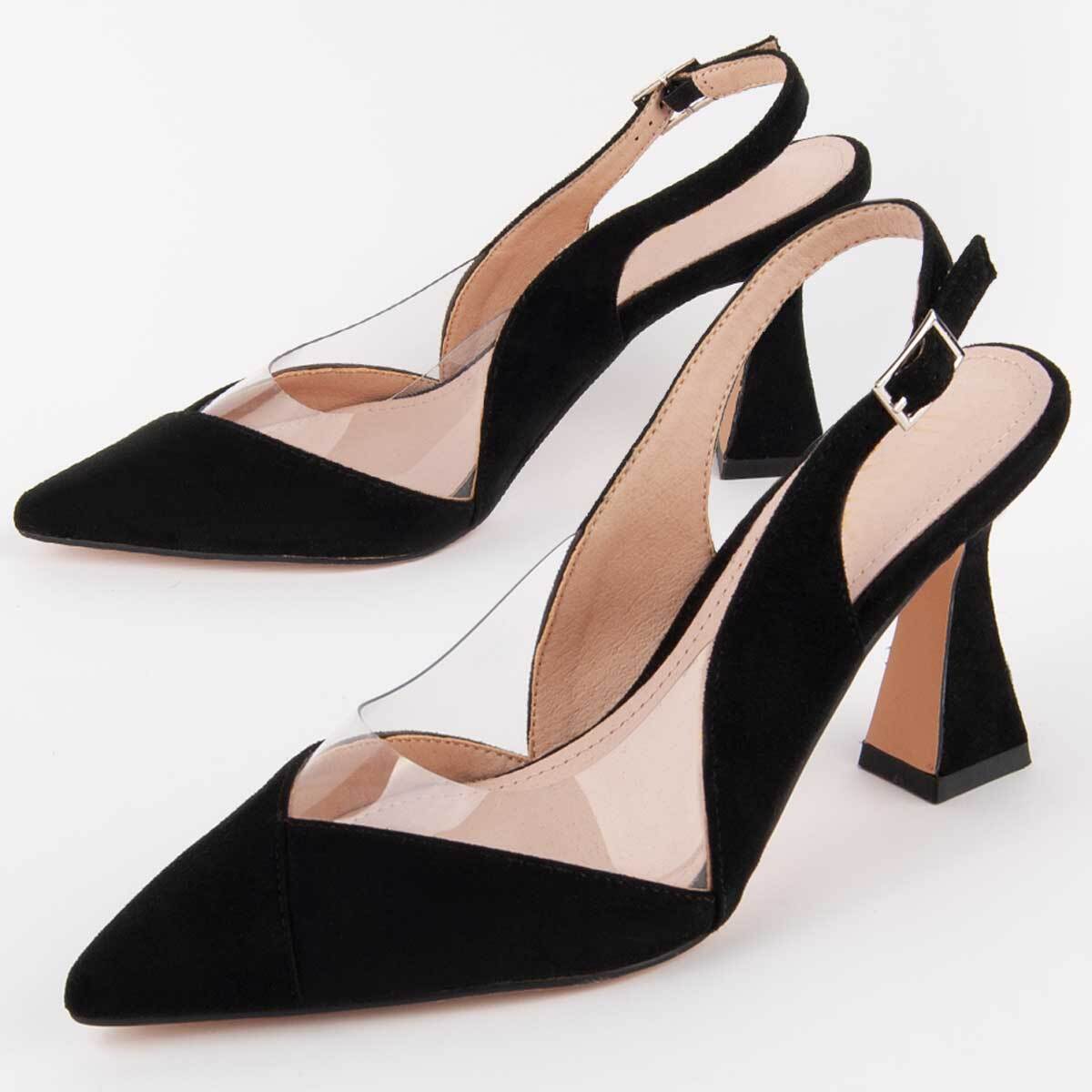 Zapato De Tacón - Negro - Altura: 8 Cm