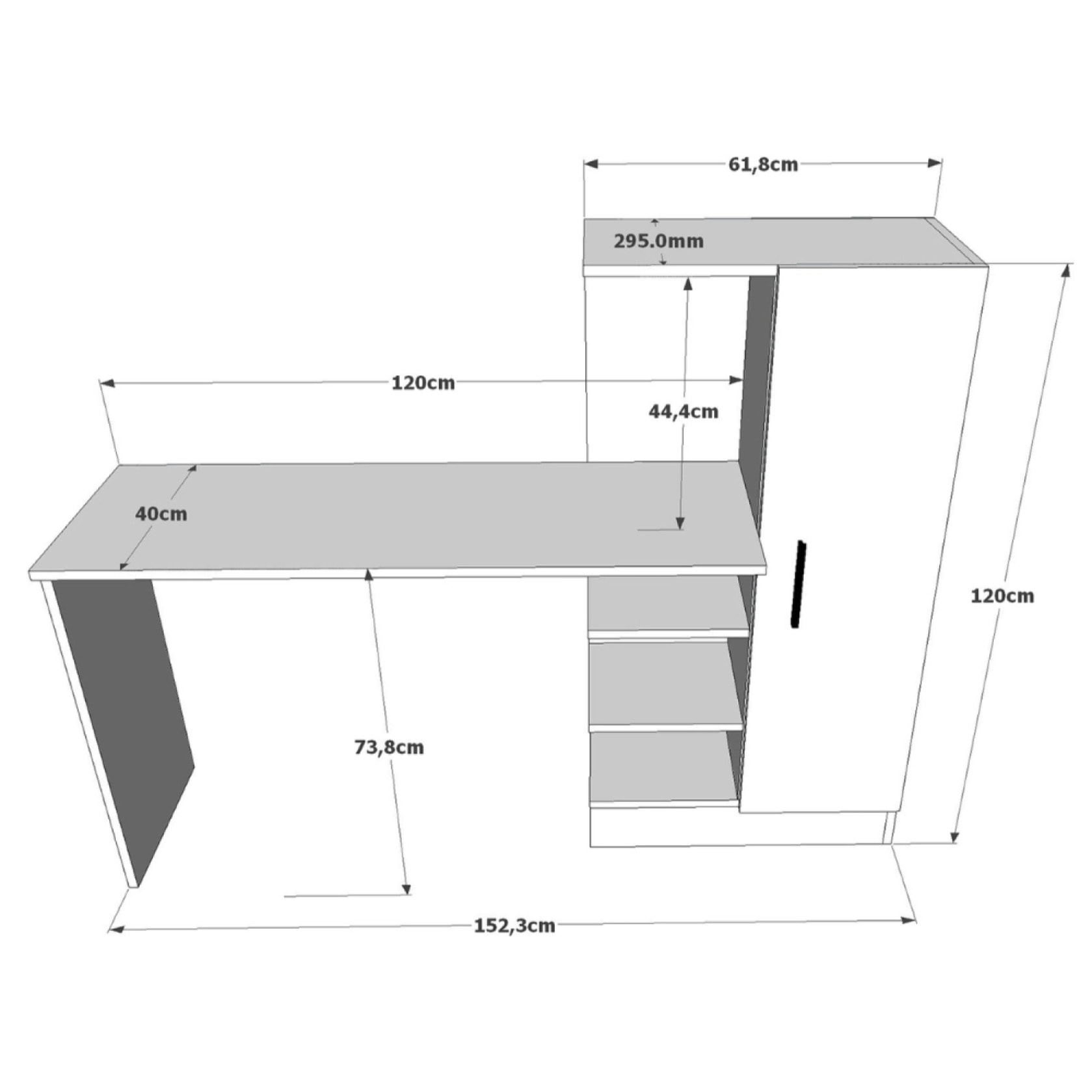 Bureau design avec rangements DHATE