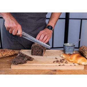 Coltello da pane seghettato | acciaio 440C | L: 20 cm