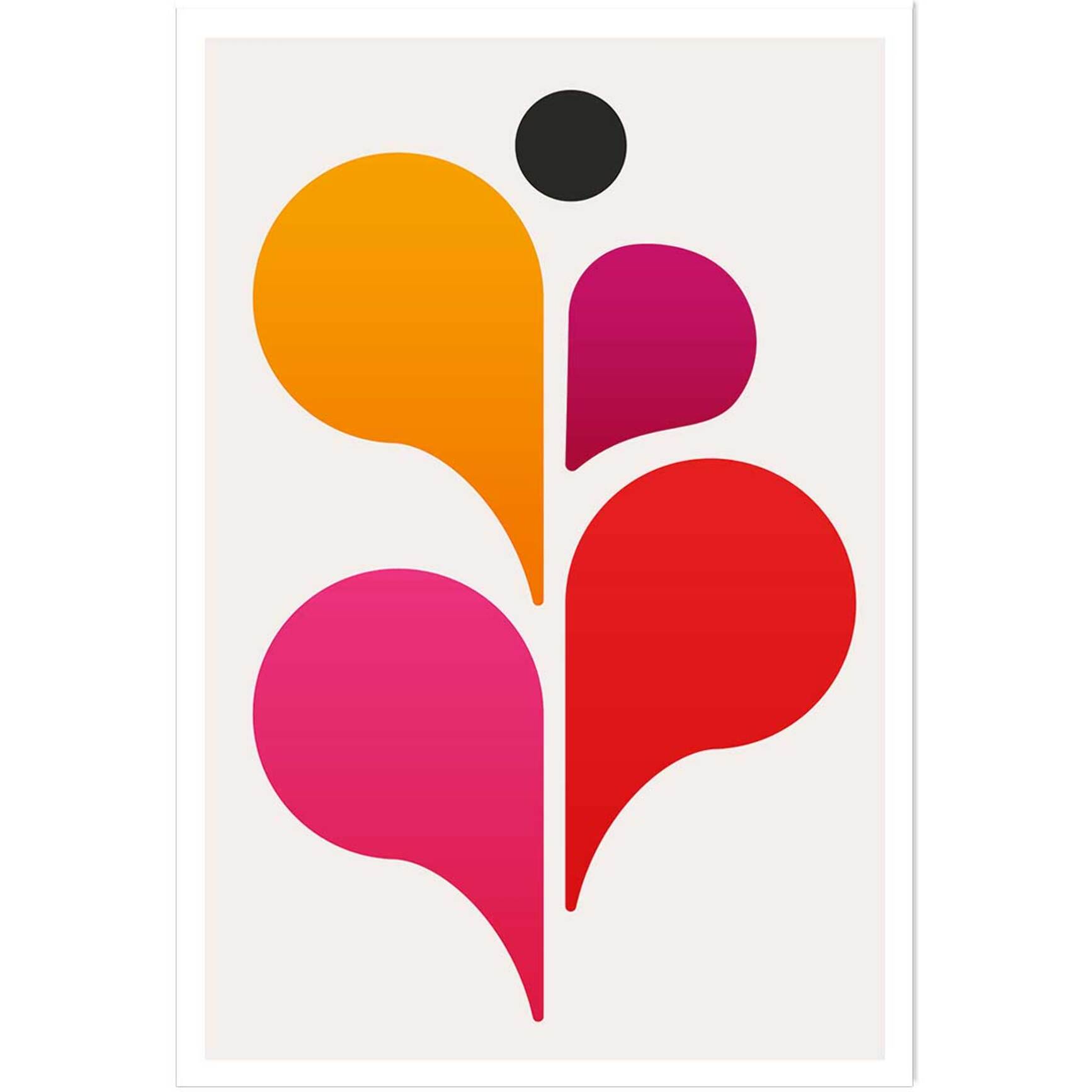 Poster seventies pink Affiche seule