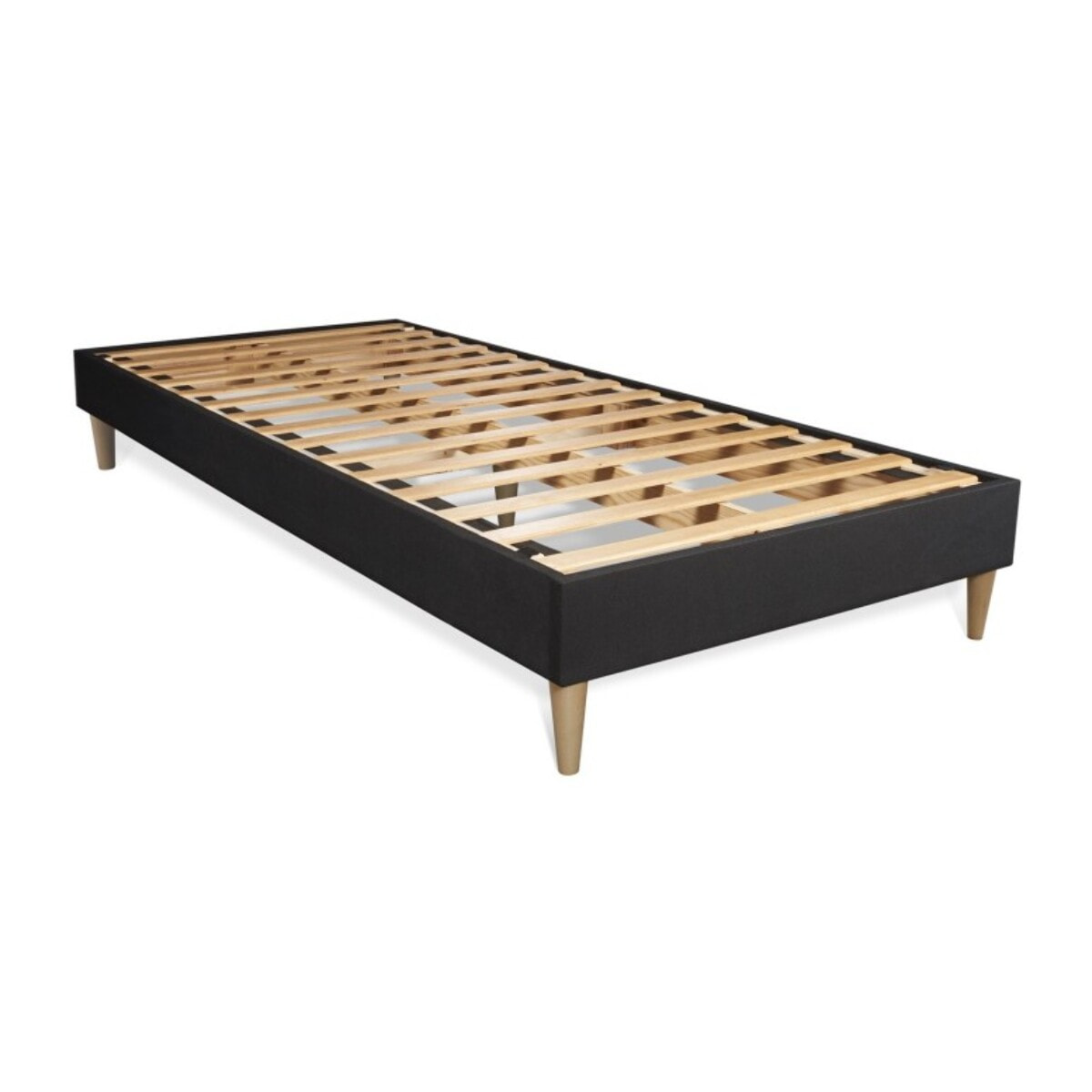 Ensemble Matelas à mémoire de forme maxi épaisseur Balmoral sommier KIT noir + Sommier tapissier en kit cm d'épaisseur - Matelas à Mémoire de forme de 24cm d'épaisseur