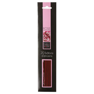 Lot de 20 bâtons d'encens rose H25cm