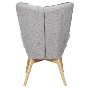 Fauteuil Helsinki Patchwork Gris