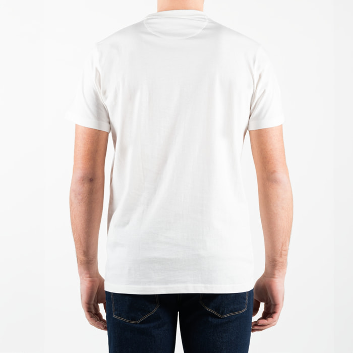 T-shirt con stampa centrale tono su tono