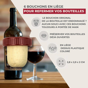 Lot de 6 bouchons de liège Fackelmann Bar Concept