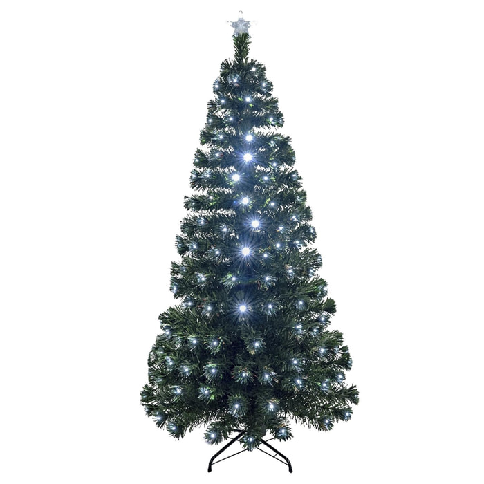 DAM Albero in fibra ottica verde con luce e altoparlante bluetooth 180cm 95x95x180cm. Colore verde