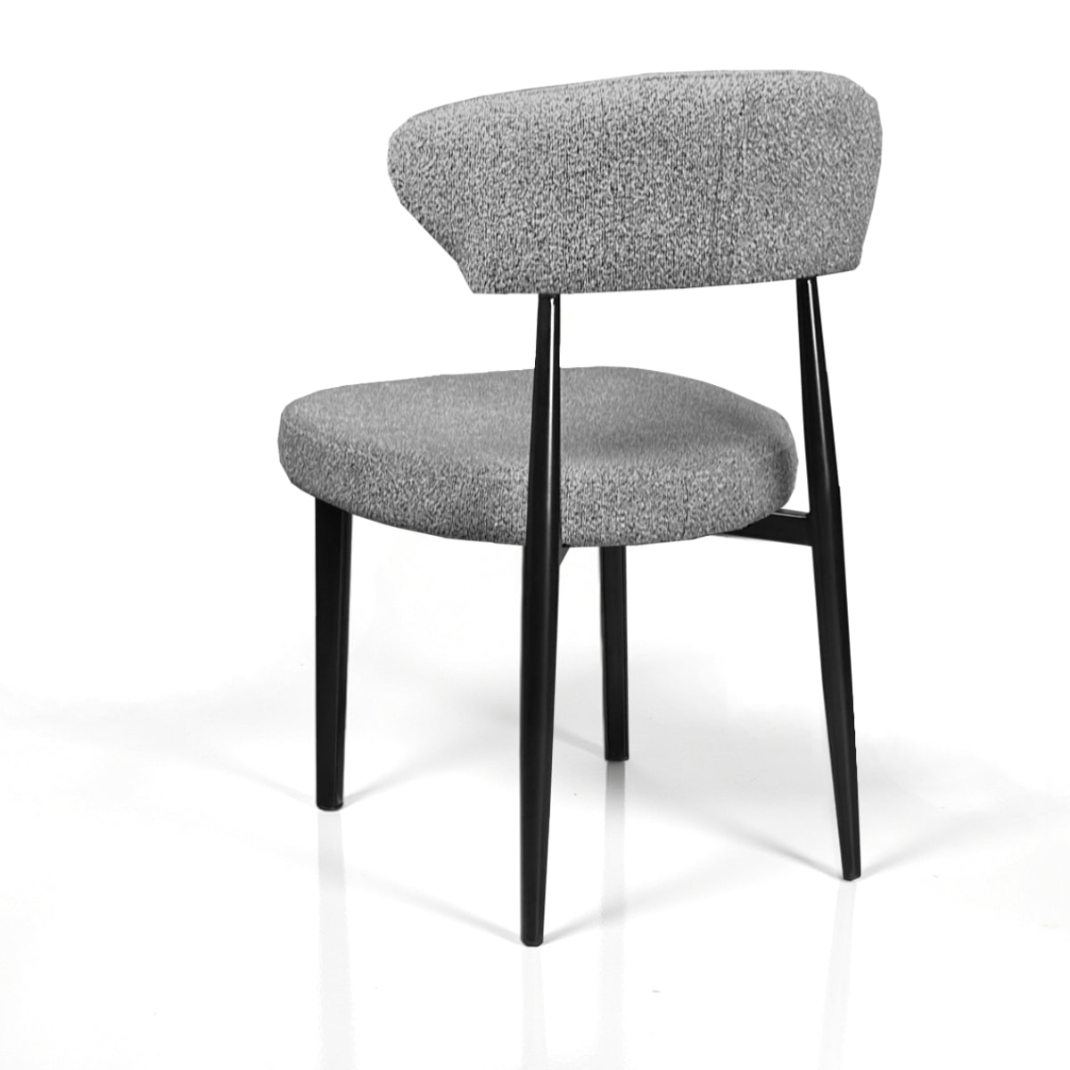 Lot de 2 chaises de salle à manger Tomasucci MELANIA, en tissu, gris, 57 × 48 × 81 cm